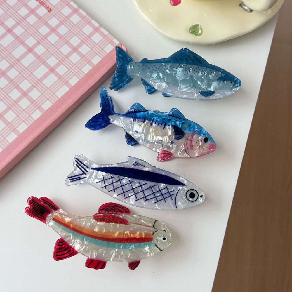 Lifestyle In Korean - Haarspange Meeres-Tier-Haarklammer PVC Thunfisch Meereslebewesen Fisch-Haarspange