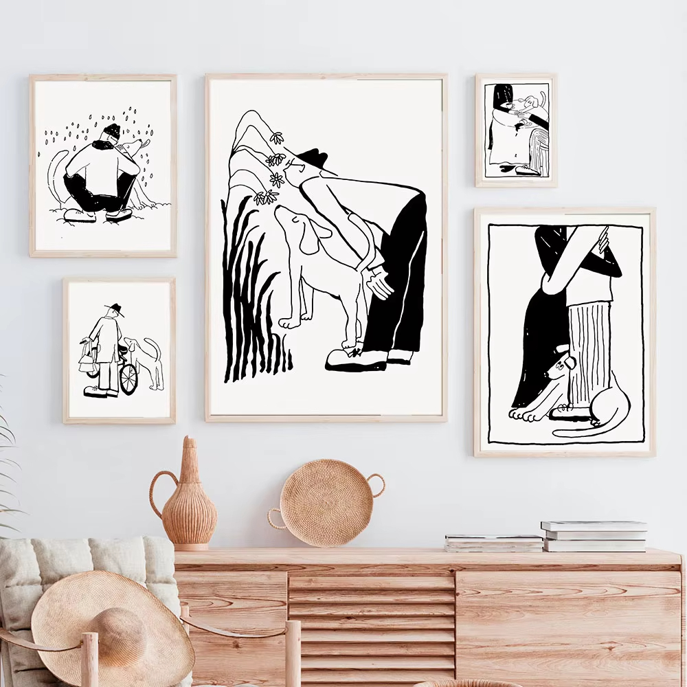 Lifestyle In Korean - Koreanisches Minimalistisches Lifestyle- und Liebesposter, Lustiges