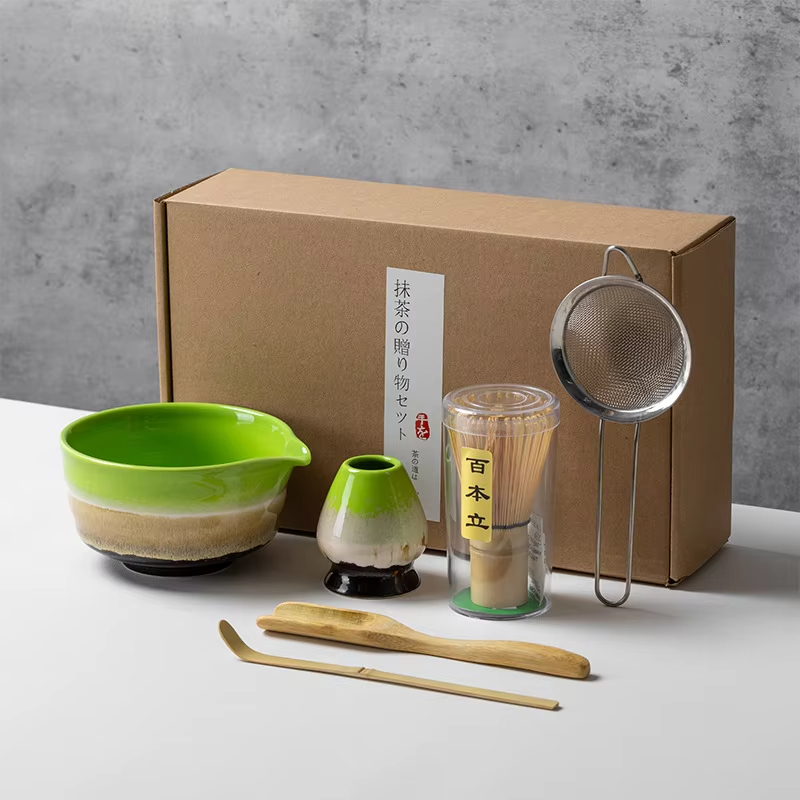 Korean Tea Set - Japanische Art Matcha Tee-Set Bambus Schneebesen